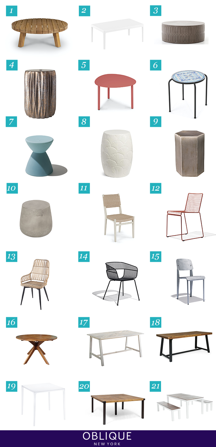 Labor Day Outdoor Furniture Sales | OBLIQUE NEW YORK